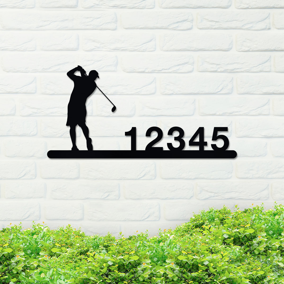 Golf house num – White brick wall